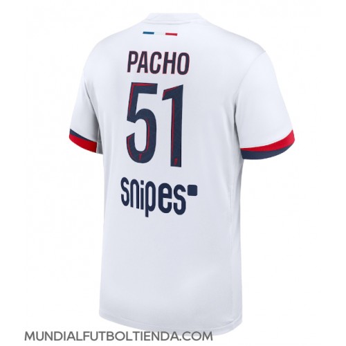 Camiseta Paris Saint-Germain Willian Pacho #51 Segunda Equipación Replica 2025-26 mangas cortas